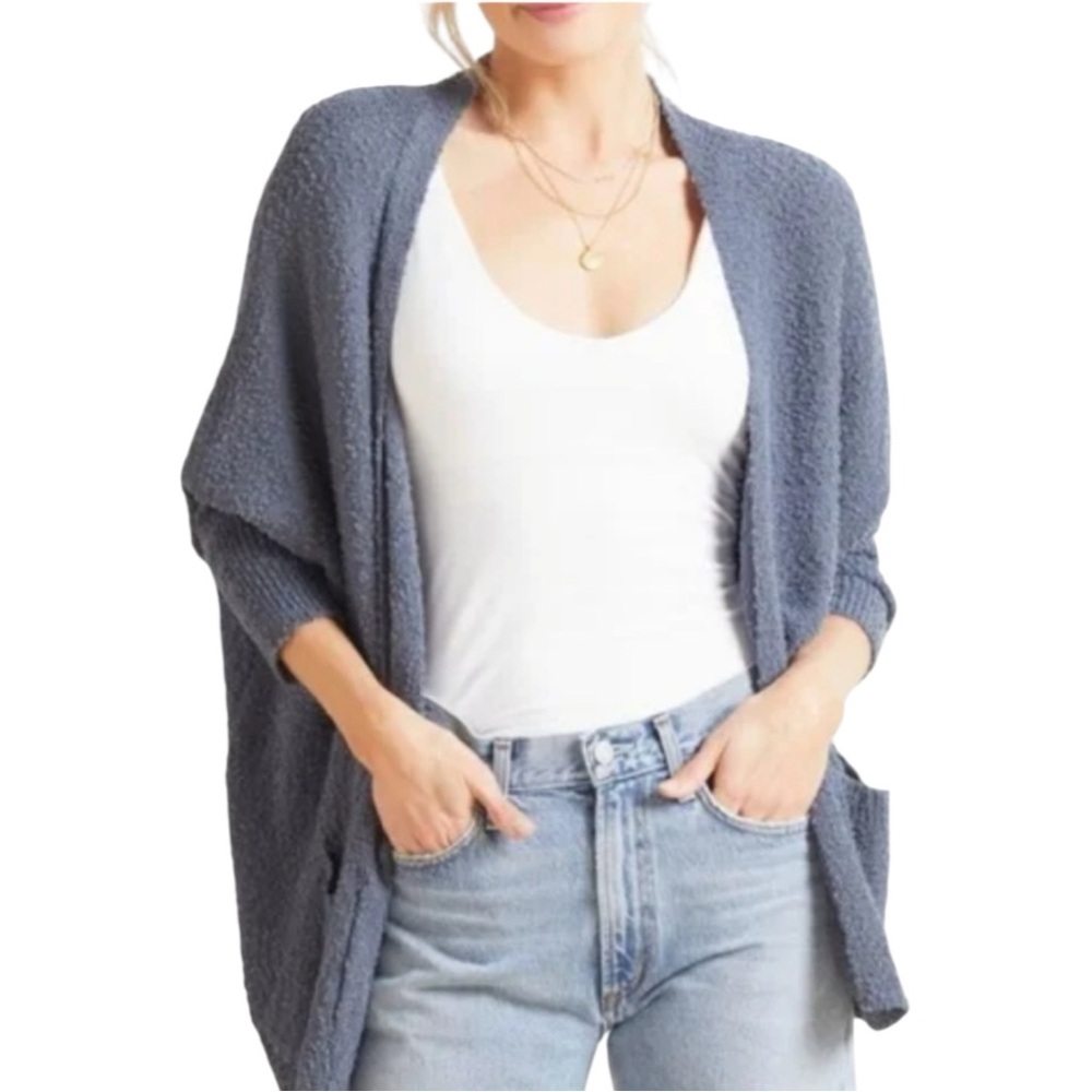 EVEREVE Izzy Open-Front Batting Sleeve Sweater in Soft Blue Size Small